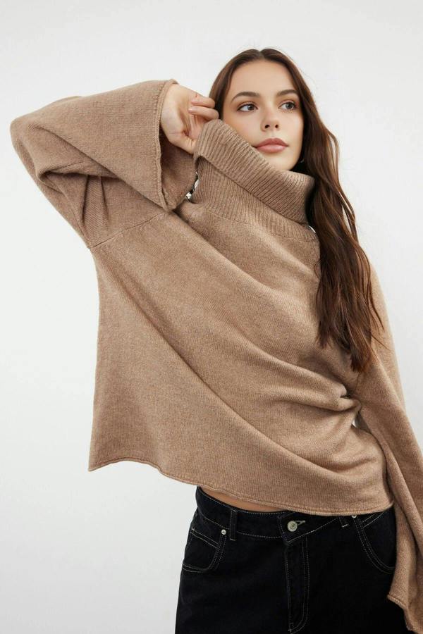 WOVCOR Oversize Soft-Textured Knit Sweater