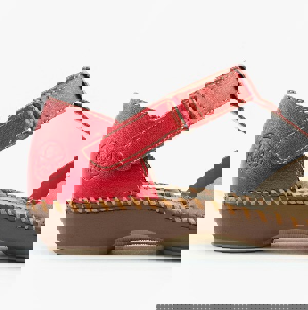 Rieker M1655-33 Womens Sandals - Red Combination