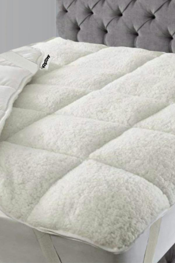 Ezysleep Sherpa Fleece Reversible Mattress Enhancer Topper