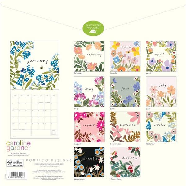 Caroline Gardner Calendar 2027, Wall Calendars, Month To View, Art, Gift
