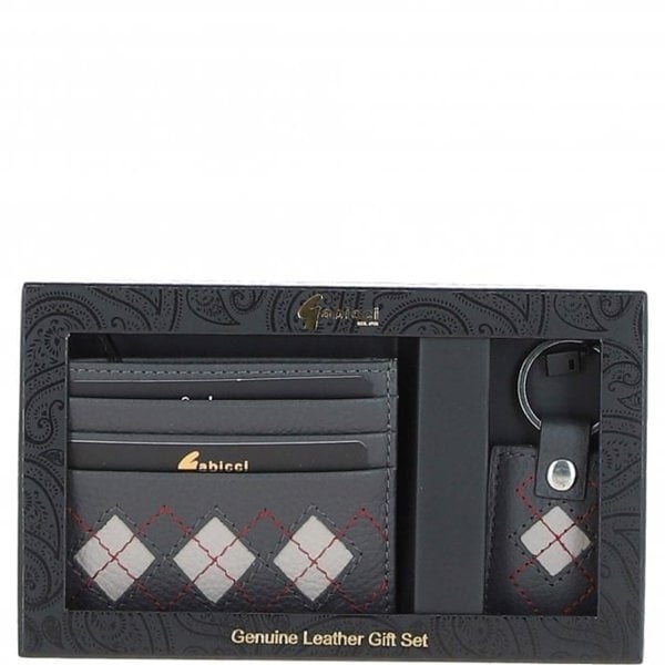 Gabicci Real Leather Card Holder & Key Ring Gift Set: GB-304-GS