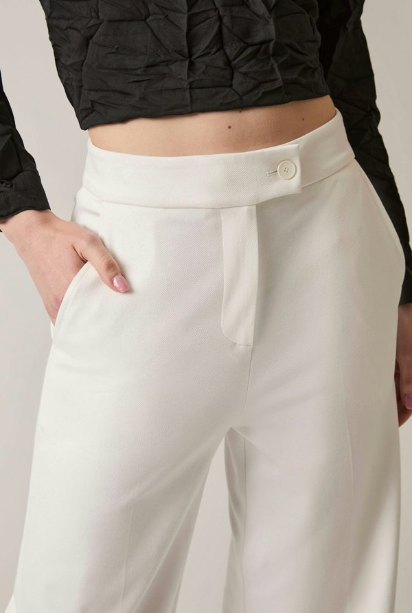 James Lakeland Tailored White Trousers