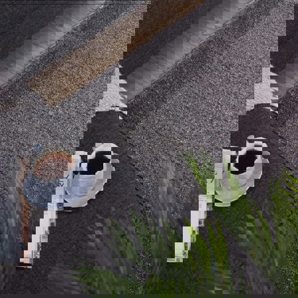 Modern Living Room Rug Bordered Design in Grey | The Rugs