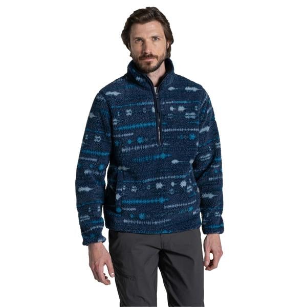 Craghoppers Mens National Trust Rawthey Half Zip Fleece Top - Blue Navy - 