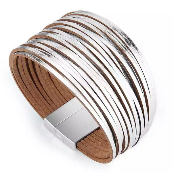 One Of A Kind Club Silver wide twisted bracelet