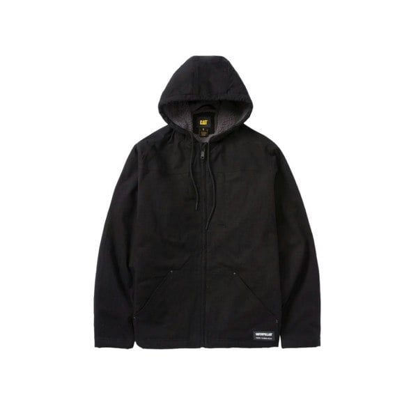 Caterpillar Mens Sherpa Lined Hooded Jacket - Black