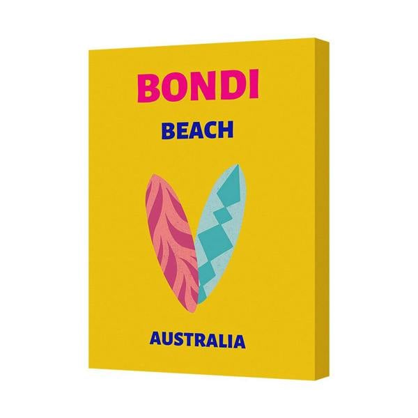 Benjamin Tate Design Contemporary Canvas Art Print Bondi Beach Australia On Wood Frame UK