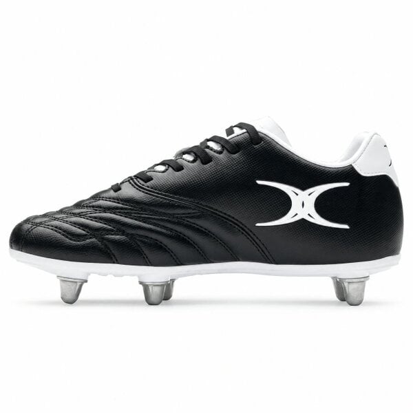 Gilbert Junior Icon 6S Rugby Boots SG Soft Ground Black