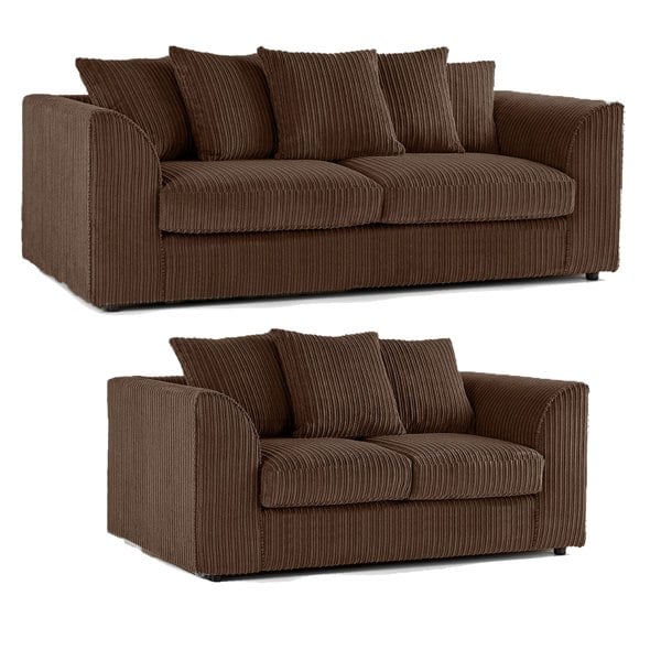 Furnishings For Less Luxor Full Jumbo 3 + 2 Seater Sofa Set - Scatter Back