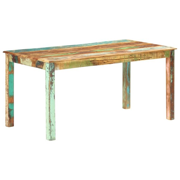 Berkfield Dining Table Solid Reclaimed Wood 160x80x76 cm