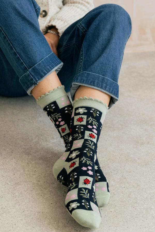 Lily & Me Lucy The Ladybird Bamboo Socks And Decoration Giftbox