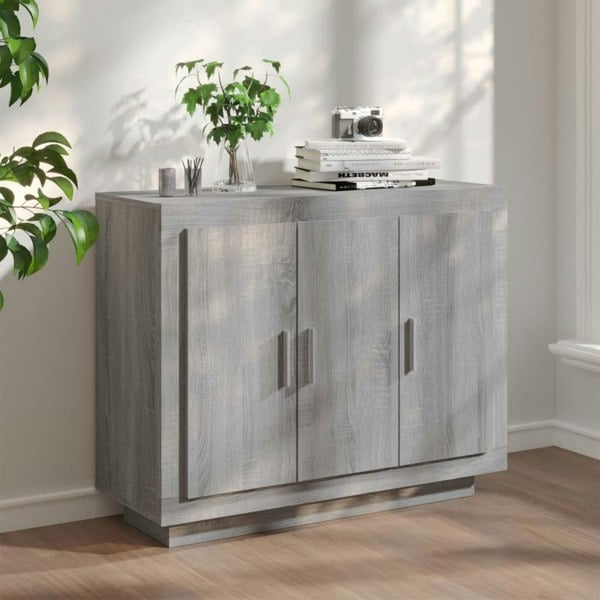 Berkfield Sideboard Grey Sonoma 92x35x75 cm Engineered Wood
