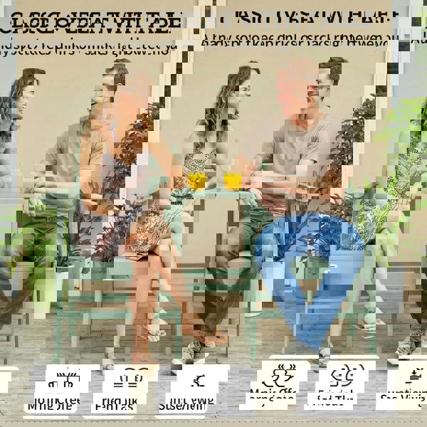 Garden Loveseat with Built-in Coffee Table