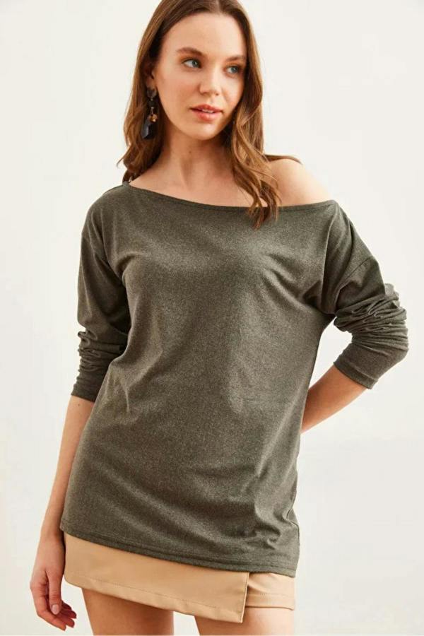 Hoxton Gal Boat Neck Wool-Viscose Draped Jumper