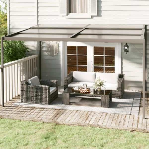 Berkfield Gazebo with Roof Anthracite 4x3x2.5 m Aluminium and Steel
