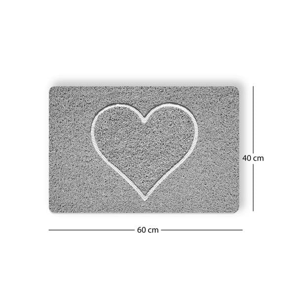 Nicoman Embossed Spaghetti Loofah Anti Slip Shower Mat - Heart