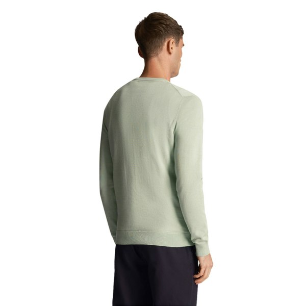 Lyle & Scott Mens Cotton Crew Neck Jumper - Turquoise Shadow