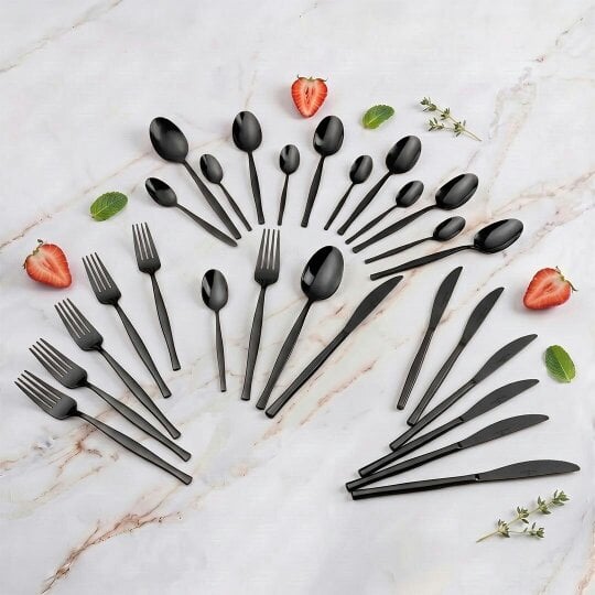 Berlinger Haus 24 Piece Cutlery Set Black BH3066