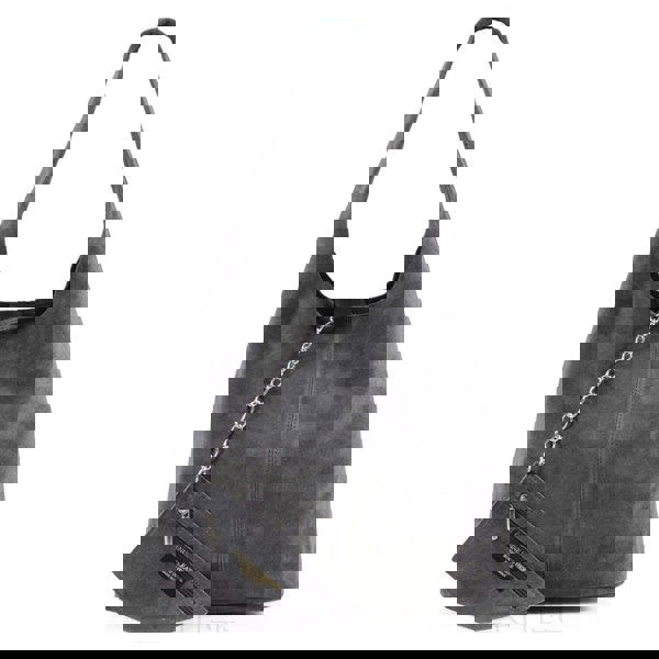 Kitise Slouch Genuine Italian Suede Large Tote Bag With Detachable Purse