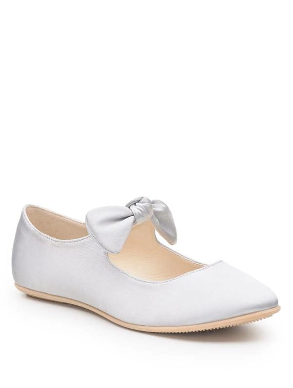 Girls sliver bridesmaid shoe