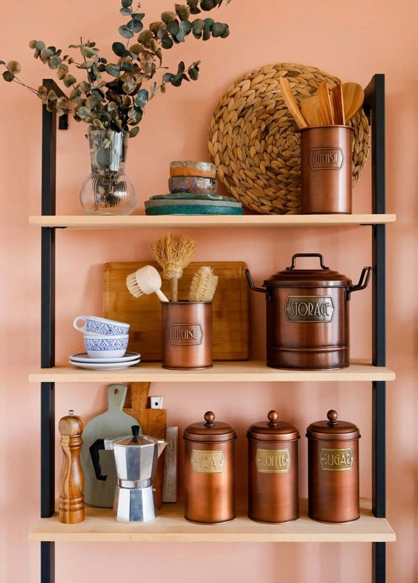 Rozi Copper Kitchen Storage Bin