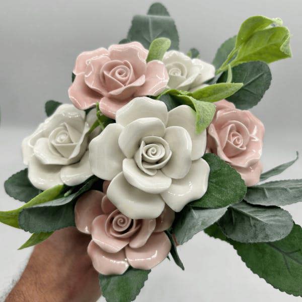 Memorials Direct Pastel Rose Grave Pot