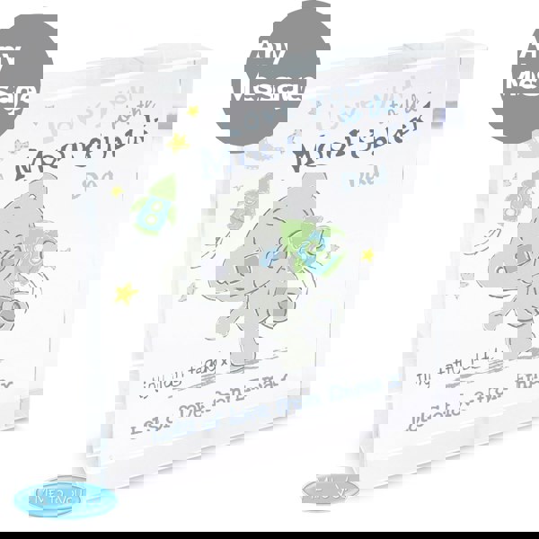 Personalised Memento Company Personalised Tiny Tatty Teddy To the Moon & Back Crystal Token