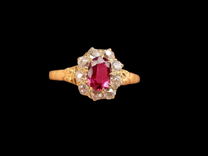 Vintage Tom A vintage Ruby and Diamond Cluster Ring