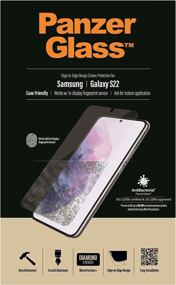 PanzerGlass Panzer Glass Screen Protector for Samsung Galaxy S22 Black - 7293