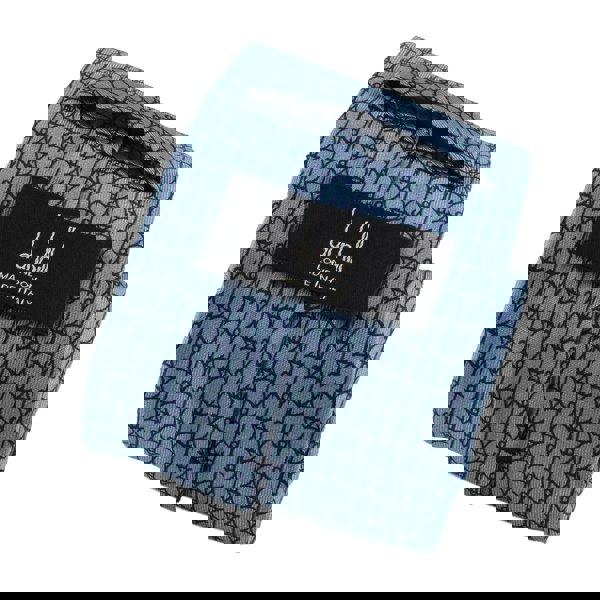Dunhill luxurious mulberry silk tie in a repeat d logo print