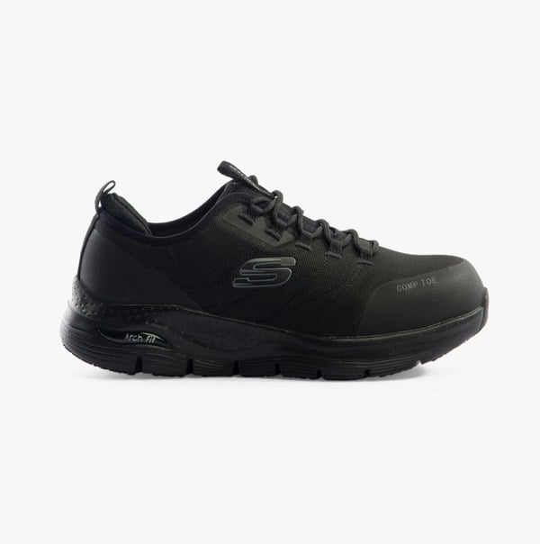 Skechers Work Skechers Work 108075EC ARCH FIT SR - EBINAL Womens Safety Trainers Black