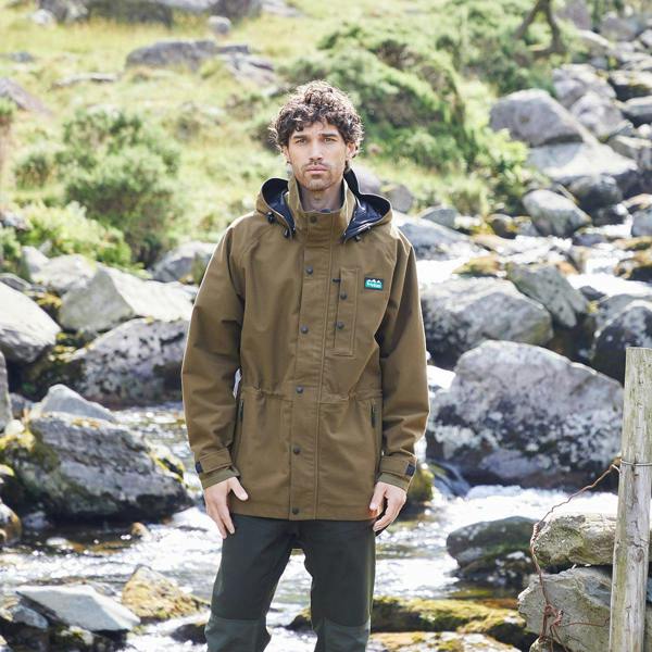 Walker wearing Ridgeline Mens Monsoon Classic Jacket in Teak 