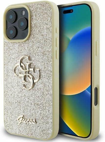 Guess Fixed Glitter Big 4G Hardcase for iPhone 16 Pro Max 6.9" Gold - GUHCP16XHG4SGD