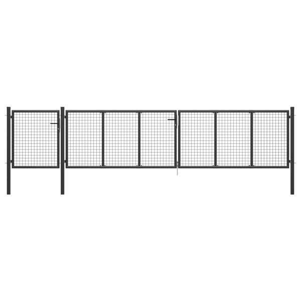 Berkfield Garden Gate Steel 500x75 cm Anthracite
