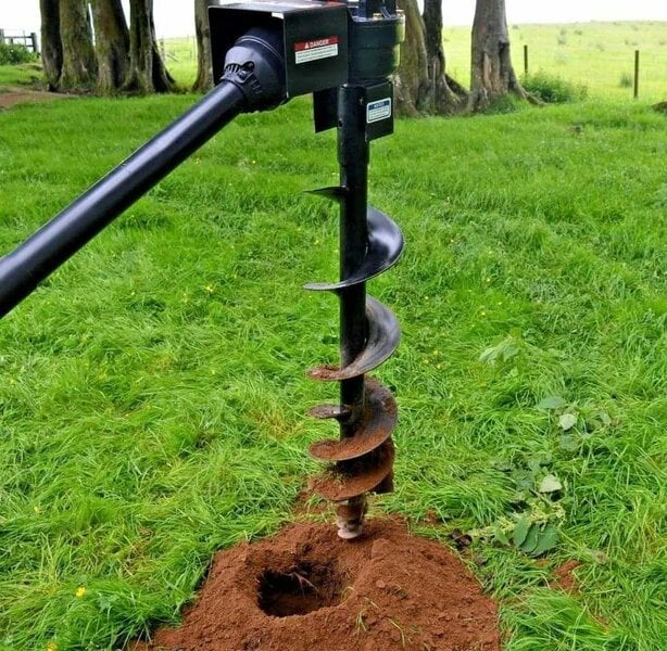 Rock Machinery 12" Auger For PTO Hole Borer