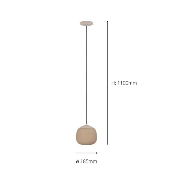 EGLO Cominio Two Toned Satin Glass Single Pendant Light