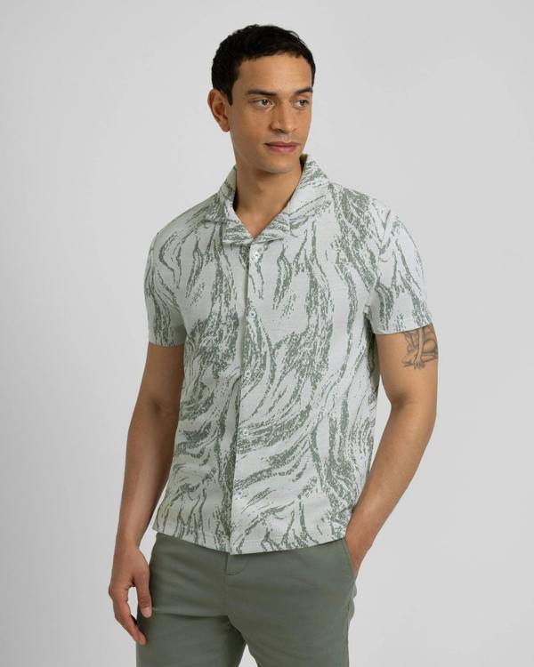Steel & Jelly Pinner - Wave Effect Short Sleeve Shirt