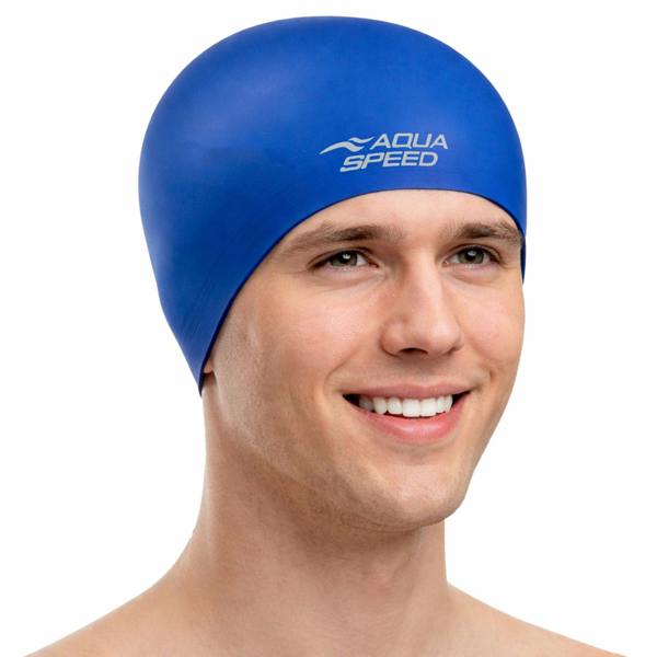 Aqua Speed Unisex Adult Soft Latex Swimming Cap | Comfortable Elastic Flexible Cap