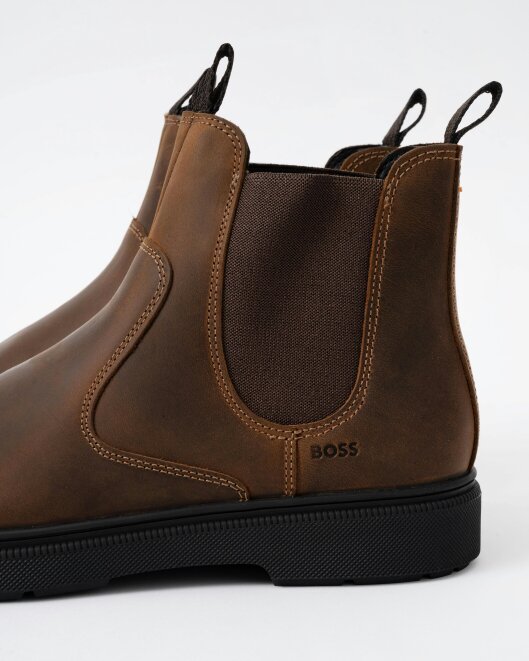 BOSS Orange Ferling Mens Chelsea Boots - Dark Brown 205