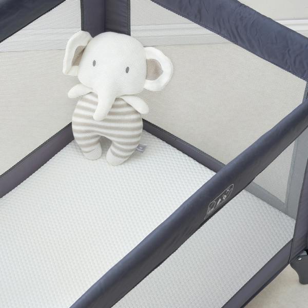 Premium Organic 100% Cotton Fitted Sheet to fit Nuna Sena Aire Travel Cot – 94 x 66cm - The Tiny Bed Company™