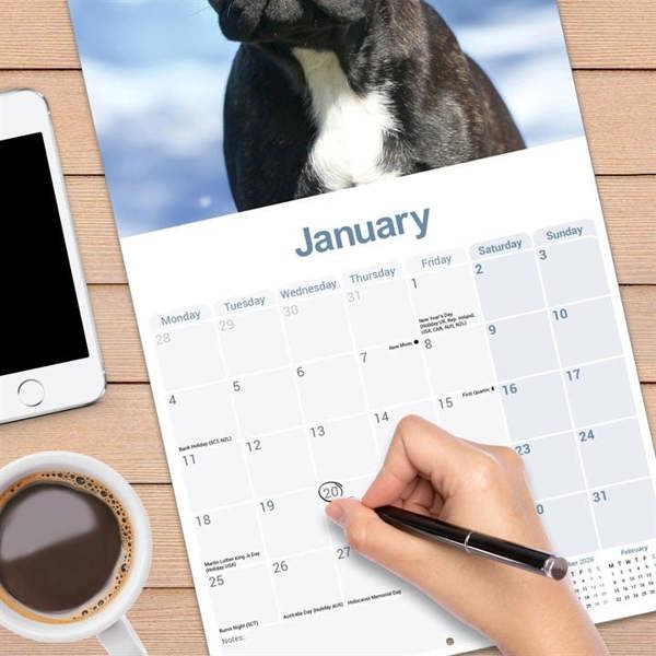 French Bulldog Calendar 2027, Wall Calendars, Month To View, Dogs, Gift