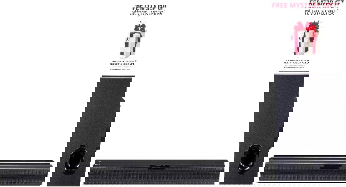 LG SQC1 Bluetooth Soundbar with Wireless Subwoofer Black - Free Gift RRP £25