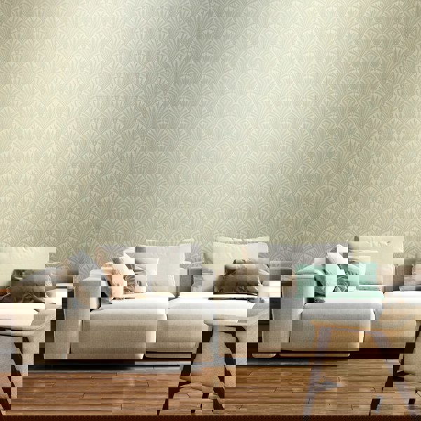 Hoopla Walls Leaf Fan - Sky 10m Wallpaper