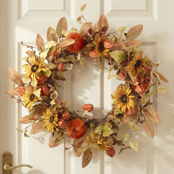 Garden Greatness Deluxe Seasonal Autumn Door Wreath