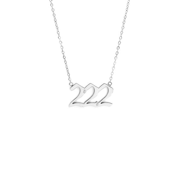 Say It With Angel Number Necklace - Silver 222