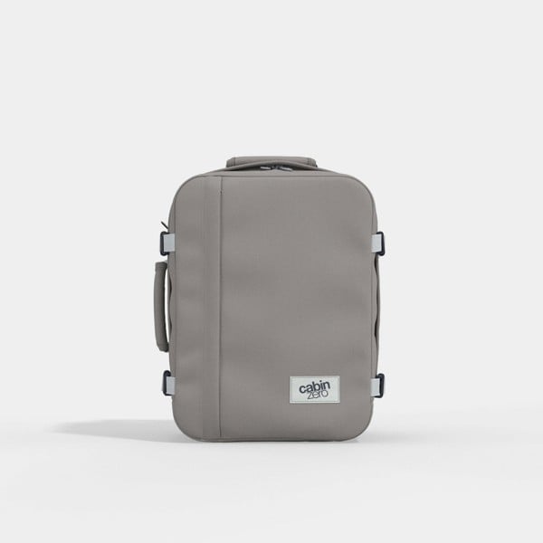 CabinZero Classic Cabin Backpack 28L, Underseat-Approved Carry On, Lightweight Travel Bag for Flights - Misty Grey