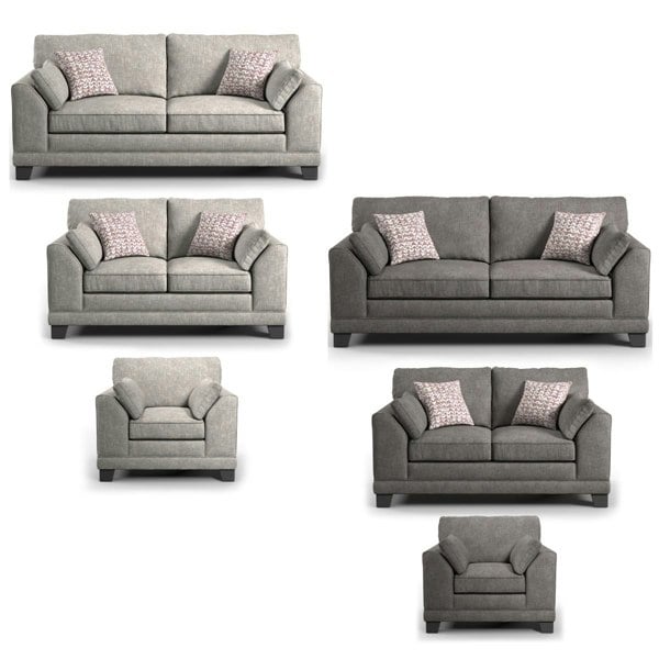 Hilliard Fullback Fabric 3 Piece Sofa Suite