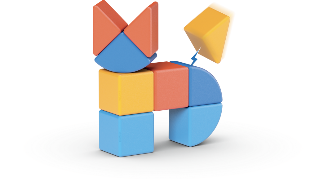 Geomag Magicube  Magnetic Shapes Animals - 9 Pieces