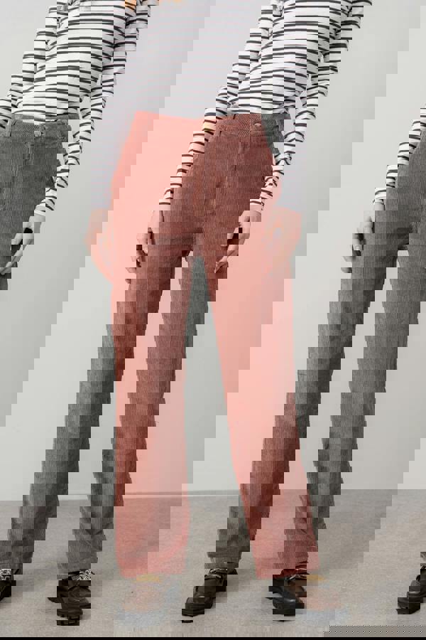 Strachan Stretch Cord Wide Leg Trouser Antique Rose | Lily and Me Clothing