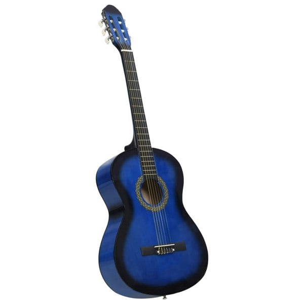 Berkfield Classical Guitar for Beginner Blue 4/4 39" Basswood